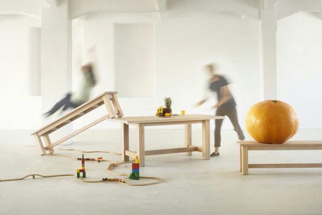 Holz-Bett Minimal U2 frontal